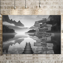 Load image into Gallery viewer, River Bank Scenery Multi-Names Premium Canvas Poster