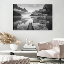 Load image into Gallery viewer, River Bank Scenery Multi-Names Premium Canvas Poster