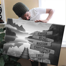 Load image into Gallery viewer, River Bank Scenery Multi-Names Premium Canvas