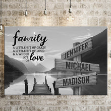 Load image into Gallery viewer, River Moonlight  A Little Whole Lot of Love Multi-Names Premium Canvas