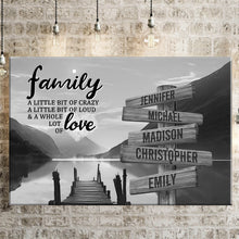 Load image into Gallery viewer, River Moonlight  A Little Whole Lot of Love Multi-Names Premium Canvas