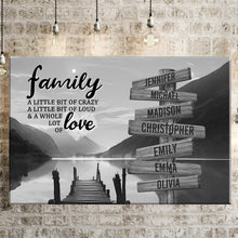 Load image into Gallery viewer, River Moonlight  A Little Whole Lot of Love Multi-Names Premium Canvas