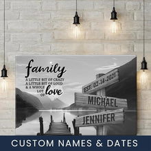 Load image into Gallery viewer, River Moonlight  A Little Whole Lot of Love Multi-Names Premium Canvas