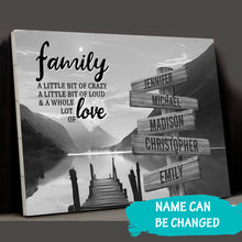Load image into Gallery viewer, River Moonlight  A Little Whole Lot of Love Multi-Names Premium Canvas