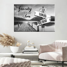Load image into Gallery viewer, River Pier Vintage Street Sign for couples Multi-Names Premium Canvas