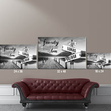 Load image into Gallery viewer, River Pier Vintage Street Sign for couples Multi-Names Premium Canvas