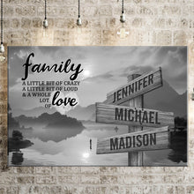 Load image into Gallery viewer, Riverside Dusk A Little Whole Lot of Love Multi-Names Premium Canvas