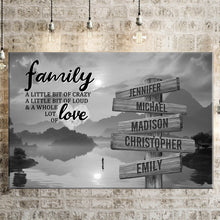 Load image into Gallery viewer, Riverside Dusk A Little Whole Lot of Love Multi-Names Premium Canvas Poster