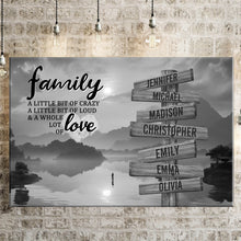 Load image into Gallery viewer, Riverside Dusk A Little Whole Lot of Love Multi-Names Premium Canvas Poster