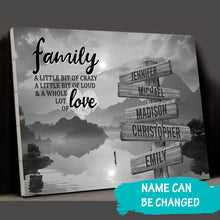 Load image into Gallery viewer, Riverside Dusk A Little Whole Lot of Love Multi-Names Premium Canvas Poster