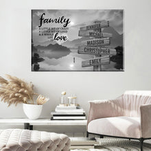 Load image into Gallery viewer, Riverside Dusk A Little Whole Lot of Love Multi-Names Premium Canvas Poster