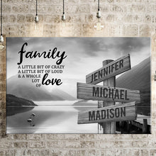 Load image into Gallery viewer, Riverside Pier A Little Whole Lot of Love Multi-Names Premium Canvas