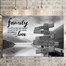 Load image into Gallery viewer, Riverside Pier A Little Whole Lot of Love Multi-Names Premium Canvas