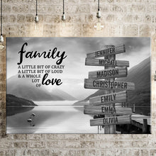 Load image into Gallery viewer, Riverside Pier A Little Whole Lot of Love Multi-Names Premium Canvas Poster