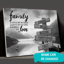 Load image into Gallery viewer, Riverside Pier A Little Whole Lot of Love Multi-Names Premium Canvas