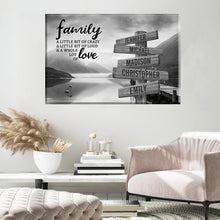Load image into Gallery viewer, Riverside Pier A Little Whole Lot of Love Multi-Names Premium Canvas Poster