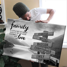 Load image into Gallery viewer, Riverside Pier A Little Whole Lot of Love Multi-Names Premium Canvas