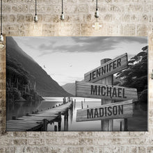 Load image into Gallery viewer, Riverside Scenery Multi-Names Premium Canvas Poster