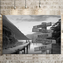 Load image into Gallery viewer, Riverside Scenery Multi-Names Premium Canvas