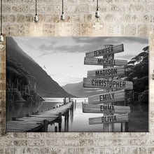 Load image into Gallery viewer, Riverside Scenery Multi-Names Premium Canvas Poster