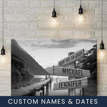 Load image into Gallery viewer, Riverside Scenery Multi-Names Premium Canvas