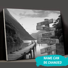 Load image into Gallery viewer, Riverside Scenery Multi-Names Premium Canvas