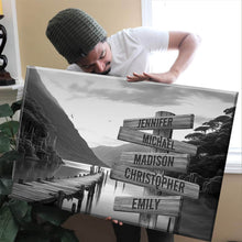 Load image into Gallery viewer, Riverside Scenery Multi-Names Premium Canvas