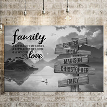 Load image into Gallery viewer, Riverside Scenery  A Little Whole Lot of Love Multi-Names Premium Canvas