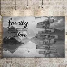 Load image into Gallery viewer, Riverside Scenery A Little Whole Lot of Love Multi-Names Premium Canvas Poster