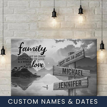 Load image into Gallery viewer, Riverside Scenery A Little Whole Lot of Love Multi-Names Premium Canvas Poster
