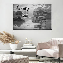 Load image into Gallery viewer, Riverside Scenery A Little Whole Lot of Love Multi-Names Premium Canvas Poster