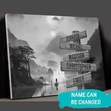 Load image into Gallery viewer, Riverside Sunset Multi-Names Premium Canvas Poster