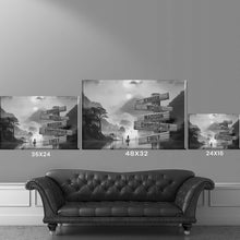 Load image into Gallery viewer, Riverside Sunset Multi-Names Premium Canvas Poster