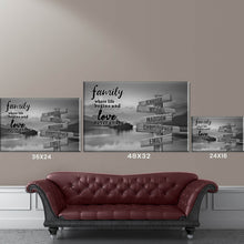 Load image into Gallery viewer, Riverside Sunset Where Life Begins And Love Never Ends Multi-Names Premium Canvas Poster