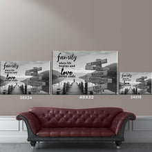 Load image into Gallery viewer, Riverside at Dusk Where Life Begins And Love Never Ends Multi-Names Premium Canvas Poster