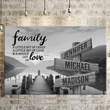 Load image into Gallery viewer, Riverside at Dusk  A Little Whole Lot of Love Multi-Names Premium Canvas