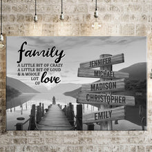 Load image into Gallery viewer, Riverside at Dusk  A Little Whole Lot of Love Multi-Names Premium Canvas