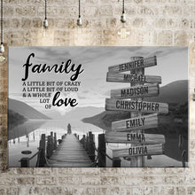 Load image into Gallery viewer, Riverside at Dusk  A Little Whole Lot of Love Multi-Names Premium Canvas