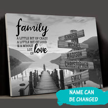 Load image into Gallery viewer, Riverside at Dusk  A Little Whole Lot of Love Multi-Names Premium Canvas