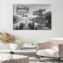Load image into Gallery viewer, Riverside at Dusk  A Little Whole Lot of Love Multi-Names Premium Canvas