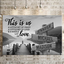 Load image into Gallery viewer, Riverside at Dusk Personalized "THIS IS US" Multi-Names Premium Canvas