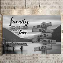 Load image into Gallery viewer, Scenic View Of Pier A Little Whole Lot of Love Multi-Names Premium Canvas