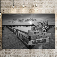 Load image into Gallery viewer, Seaside Pier Multi-Names Premium Canvas Poster