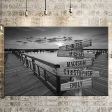 Load image into Gallery viewer, Seaside Pier Multi-Names Premium Canvas Poster