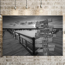 Load image into Gallery viewer, Seaside Pier Multi-Names Premium Canvas