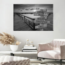Load image into Gallery viewer, Seaside Pier Multi-Names Premium Canvas Poster