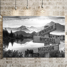 Load image into Gallery viewer, Snow Mountain Lake Multi-Names Premium Canvas