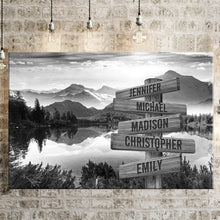 Load image into Gallery viewer, Snow Mountain Lake Multi-Names Premium Canvas