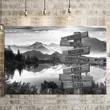 Load image into Gallery viewer, Snow Mountain Lake Multi-Names Premium Canvas