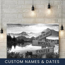 Load image into Gallery viewer, Snow Mountain Lake Multi-Names Premium Canvas